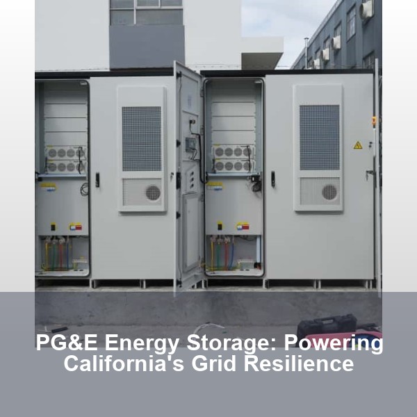 PG&E Energy Storage: Powering California's Grid Resilience